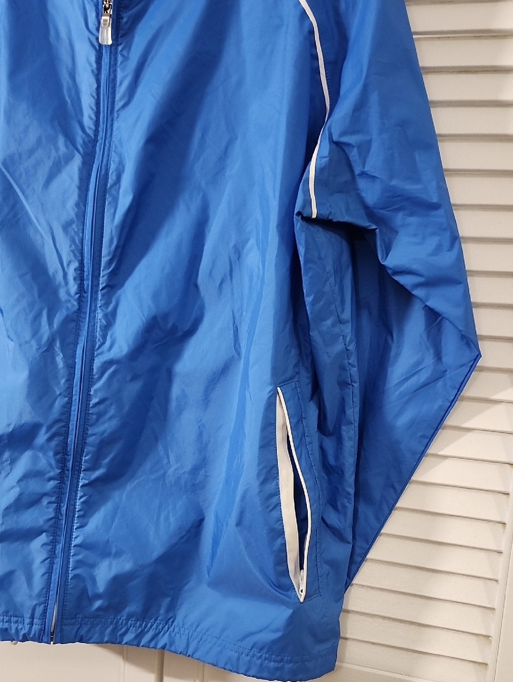 Adidas Royal Blue Track Jacket with White Piping - Picture 3 of 4